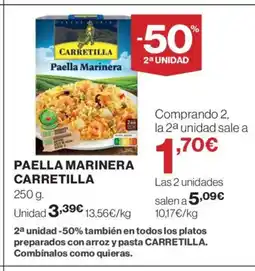 El Corte Inglés CARRETILLA Paella marinera oferta
