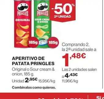 El Corte Inglés PRINGLES Aperitivo de patata oferta