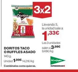 El Corte Inglés DORITOS Taco o ruffles asado oferta