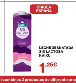El Corte Inglés KAIKU Leche desnatada sin lactosa oferta