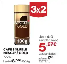 El Corte Inglés NESCAFÉ GOLD Café soluble oferta