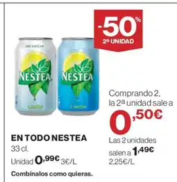 El Corte Inglés NESTEA En todo oferta