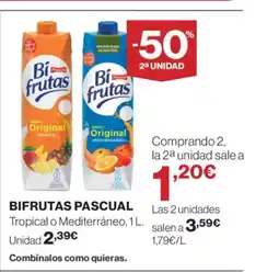 El Corte Inglés BIFRUTAS Pascual oferta