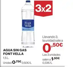 El Corte Inglés FONT VELLA Agua sin gas oferta
