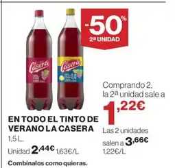 El Corte Inglés LACASERA En todo el tinto de verano oferta