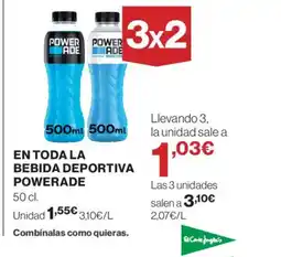 El Corte Inglés POWERADE En toda la bebida deportiva oferta