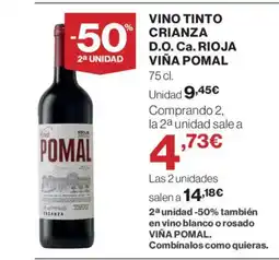 El Corte Inglés VIÑA POMAL Vino tinto crianza d.o. ca. rioja oferta