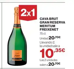 El Corte Inglés FREIXENET Cava brut gran reserva meritum oferta