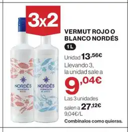 El Corte Inglés NORDÉS Vermut rojo o blanco oferta