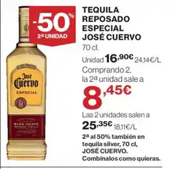 El Corte Inglés JOSÉ CUERVO Tequila reposado especial oferta