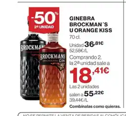 El Corte Inglés Ginebra brockman's u orange kiss oferta