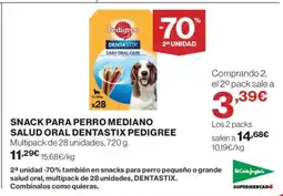 El Corte Inglés PEDIGREE Snack para perro mediano salud oral dentastix oferta