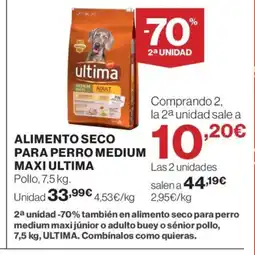 El Corte Inglés ULTIMA Alimento seco para perro medium maxi oferta