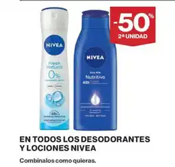 El Corte Inglés NIVEA En todos los desodorantes y lociones oferta