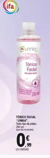 E.Leclerc UNNIA Tónico facial oferta