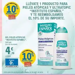 E.Leclerc INSTITUTO ESPAÑOL Gel pieles atópicas oferta