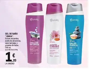 E.Leclerc UNNIA Gel de baño oferta