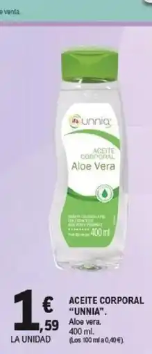 E.Leclerc UNNIA Aceite corporal oferta