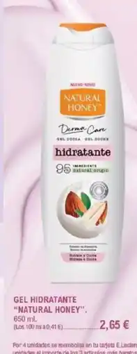 E.Leclerc NATURAL HONEY Gel hidratante oferta