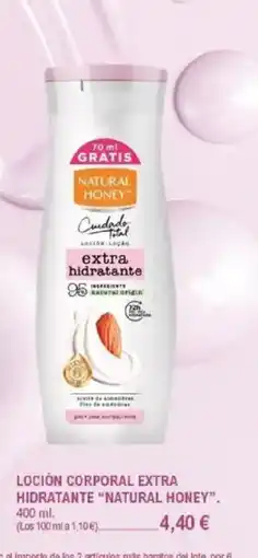 E.Leclerc NATURAL HONEY Loción corporal extra hidratante oferta