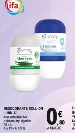 E.Leclerc UNNIA Desodorante roll-on oferta