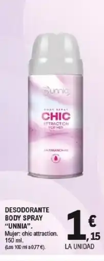 E.Leclerc UNNIA Desodorante body spray oferta