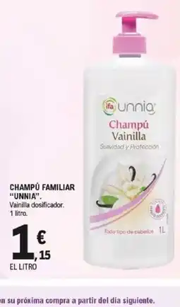 E.Leclerc UNNIA Champú familiar oferta