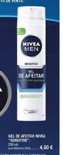 E.Leclerc SENSITIVE Gel de afeitar nivea oferta