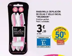 E.Leclerc WILKINSONAcumula Maquinilla depilación de cejas y vello facial oferta