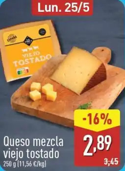 ALDI Queso mezcla viejo tostado oferta
