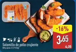 ALDI Solomillo de pollo crujiente oferta