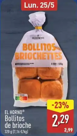 ALDI EL HORNO Bollitos de brioche oferta