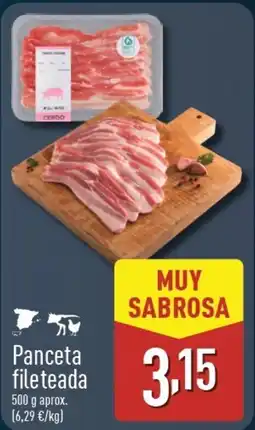 ALDI Panceta fileteada oferta