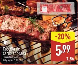 ALDI Costilla de cerdo adobada oferta