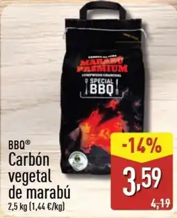 ALDI BBQ Carbón vegetal de marabú oferta
