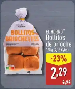 ALDI EL HORNO Bollitos de brioche oferta