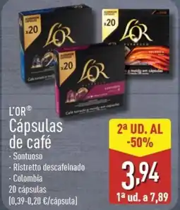 ALDI L'OR Cápsulas de café oferta