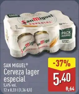 ALDI SAN MIGUEL Cerveza lager especial oferta