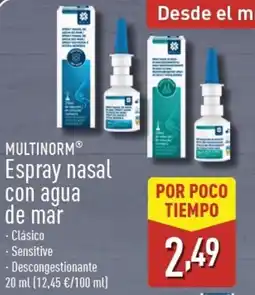 ALDI MULTINORM Espray nasal con agua de mar oferta