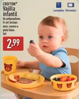 ALDI CROFTON Vajilla infantil oferta