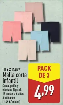 ALDI LILY & DAN Malla corta infantil oferta
