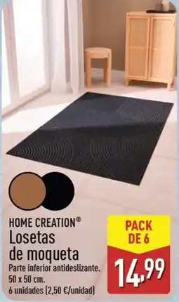 ALDI HOME CREATION Losetas de moqueta oferta