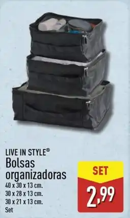 ALDI LIVE IN STYLE Bolsas organizadoras oferta