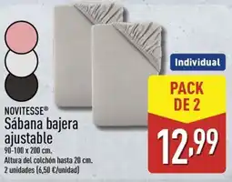 ALDI NOVITESSE Sábana bajera ajustable oferta