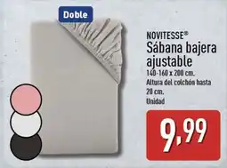 ALDI NOVITESSE Sábana bajera ajustable oferta