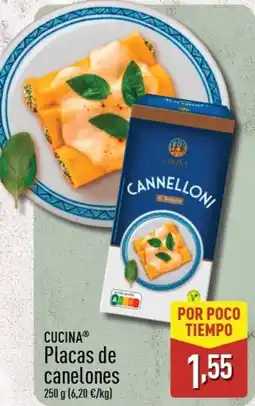 ALDI CUCINA Placas de canelones oferta