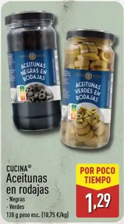 ALDI CUCINA Aceitunas en rodajas oferta
