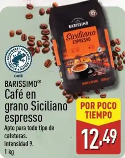 ALDI BARISSIMO Café en grano Siciliano espresso oferta