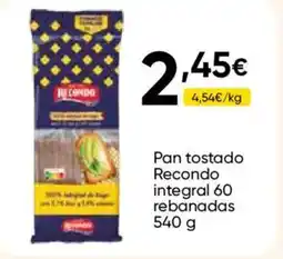 FROIZ RECONDO Pan tostado integral 60 rebanadas oferta