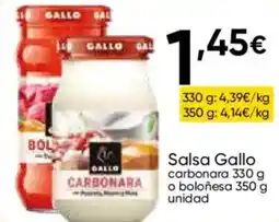 FROIZ GALLO Salsa carbonara o boloñesa oferta